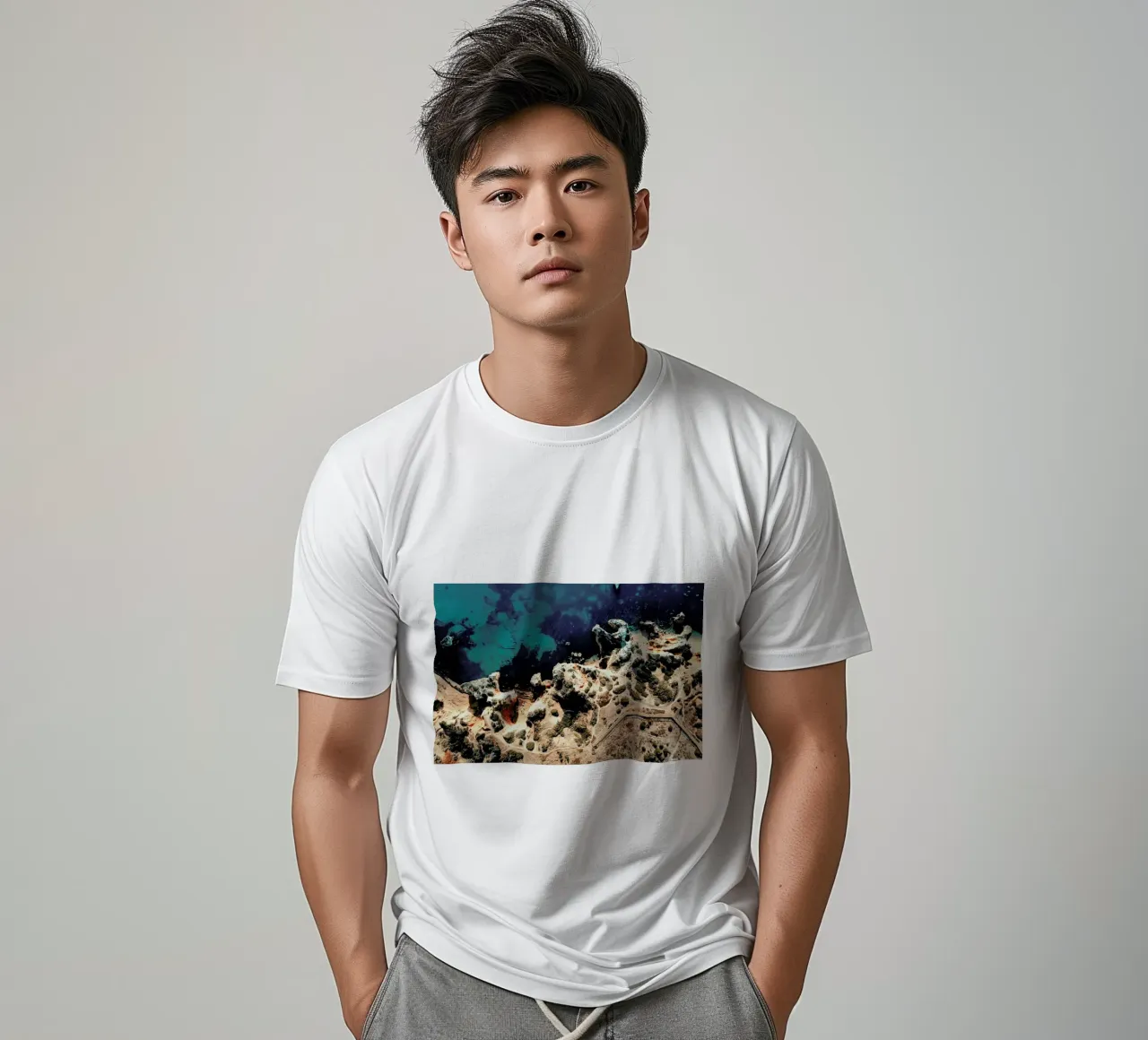 Rocky Coast Line Lagos t-shirt da Sebastian Hilgetag
