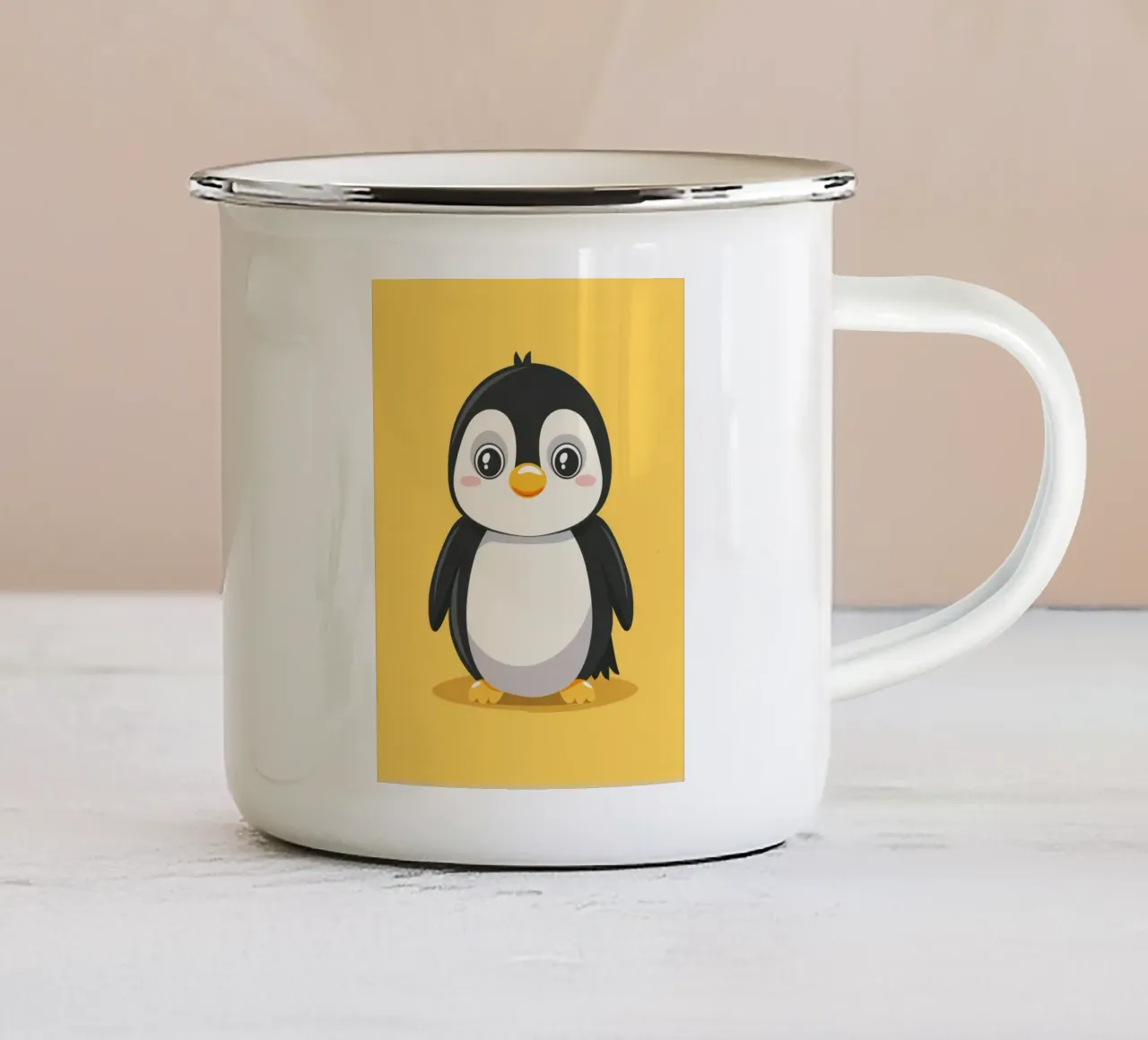 Delizia dei pinguini tazza in smalto da DesignDoodle
