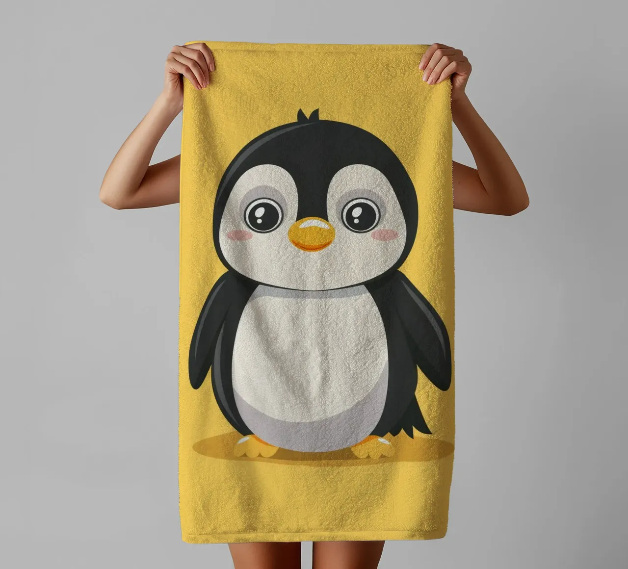 Penguin Delight towel by DesignDoodle