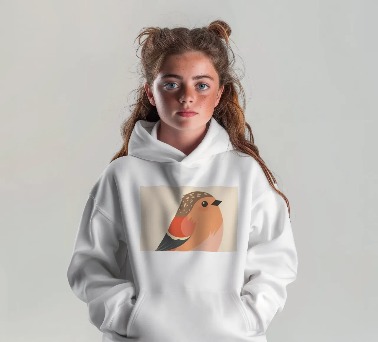 Amici piumati felpa bambino con cappuccio da DesignDoodle