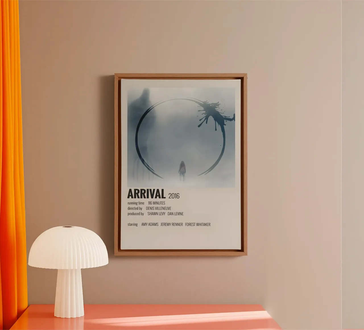 ARRIVAL 2016 canvas met Baklijst van MVFminimalist