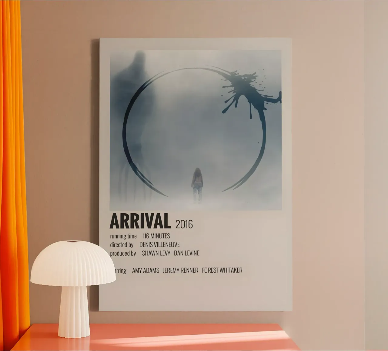ARRIVAL 2016 canvas met Baklijst van MVFminimalist