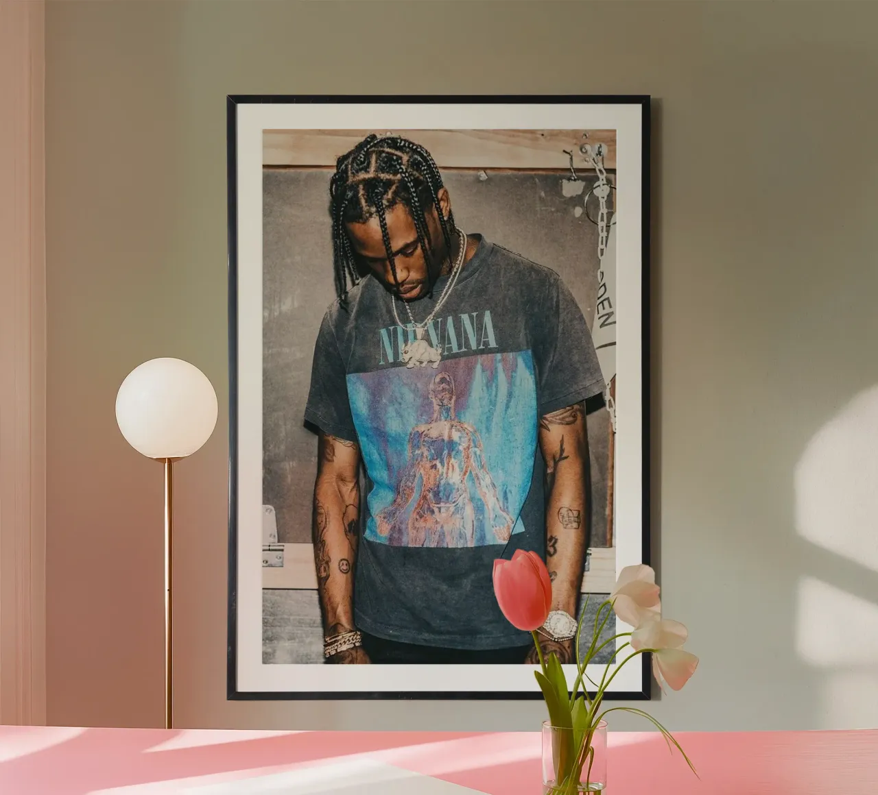 Travis Scott With Nirvana T-Shirt carta hahnemühle da vane t