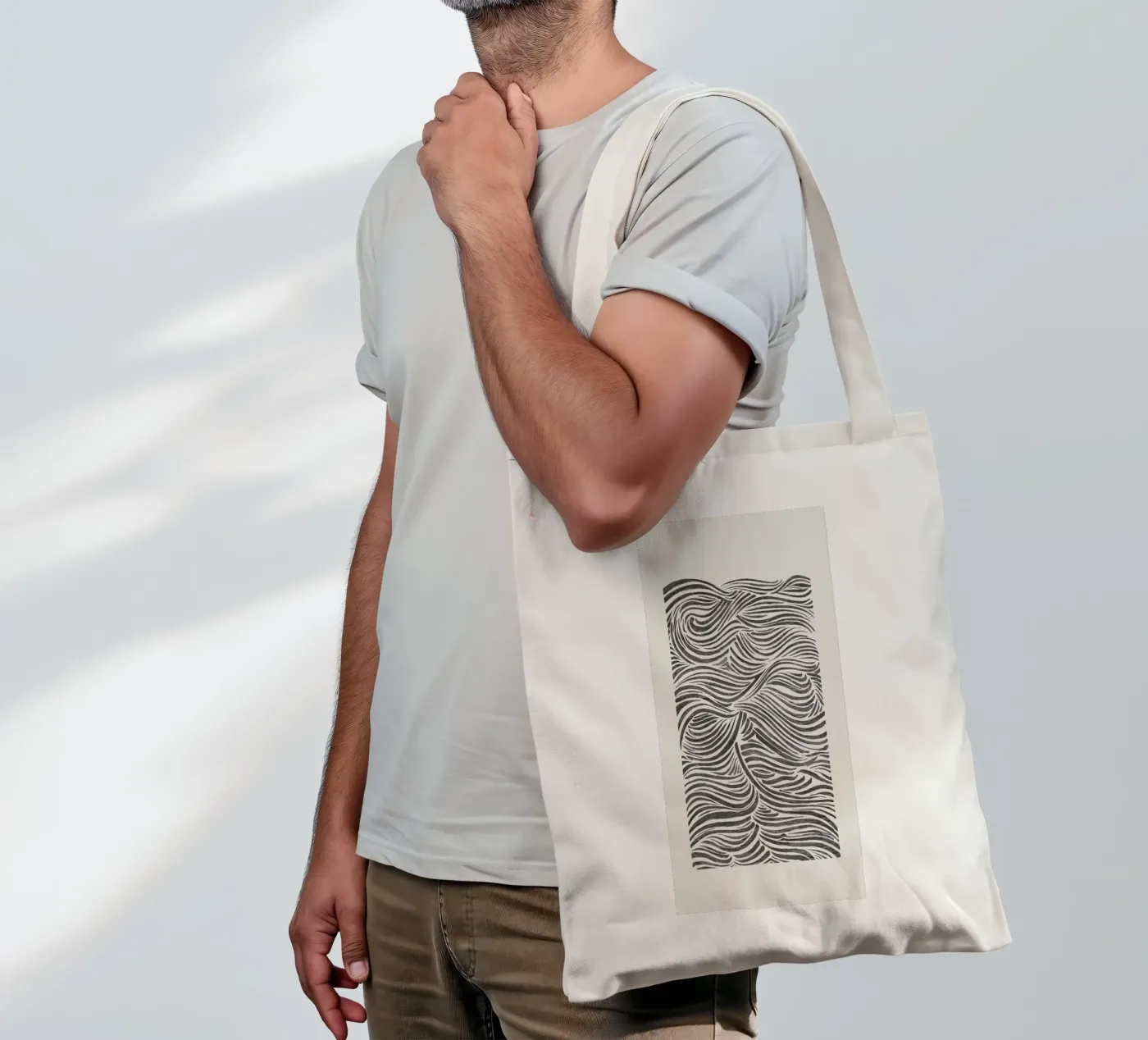 Waves tote bag by Pure