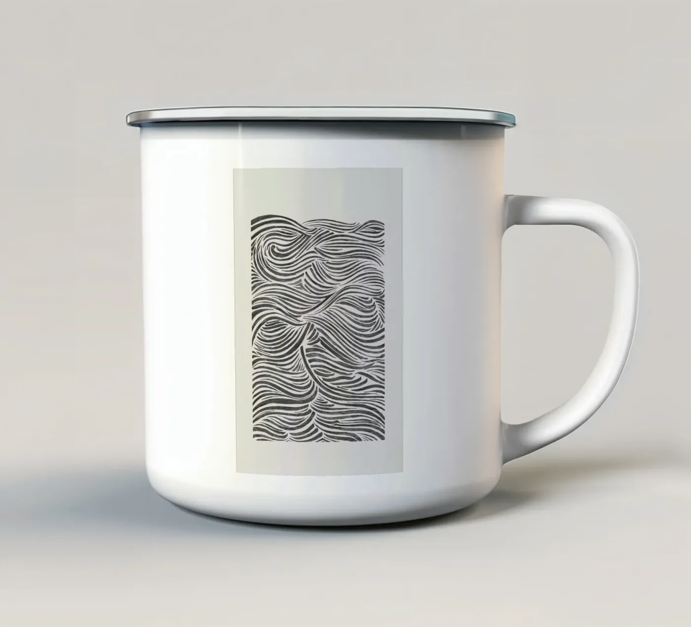 Waves enamel mug by Pure