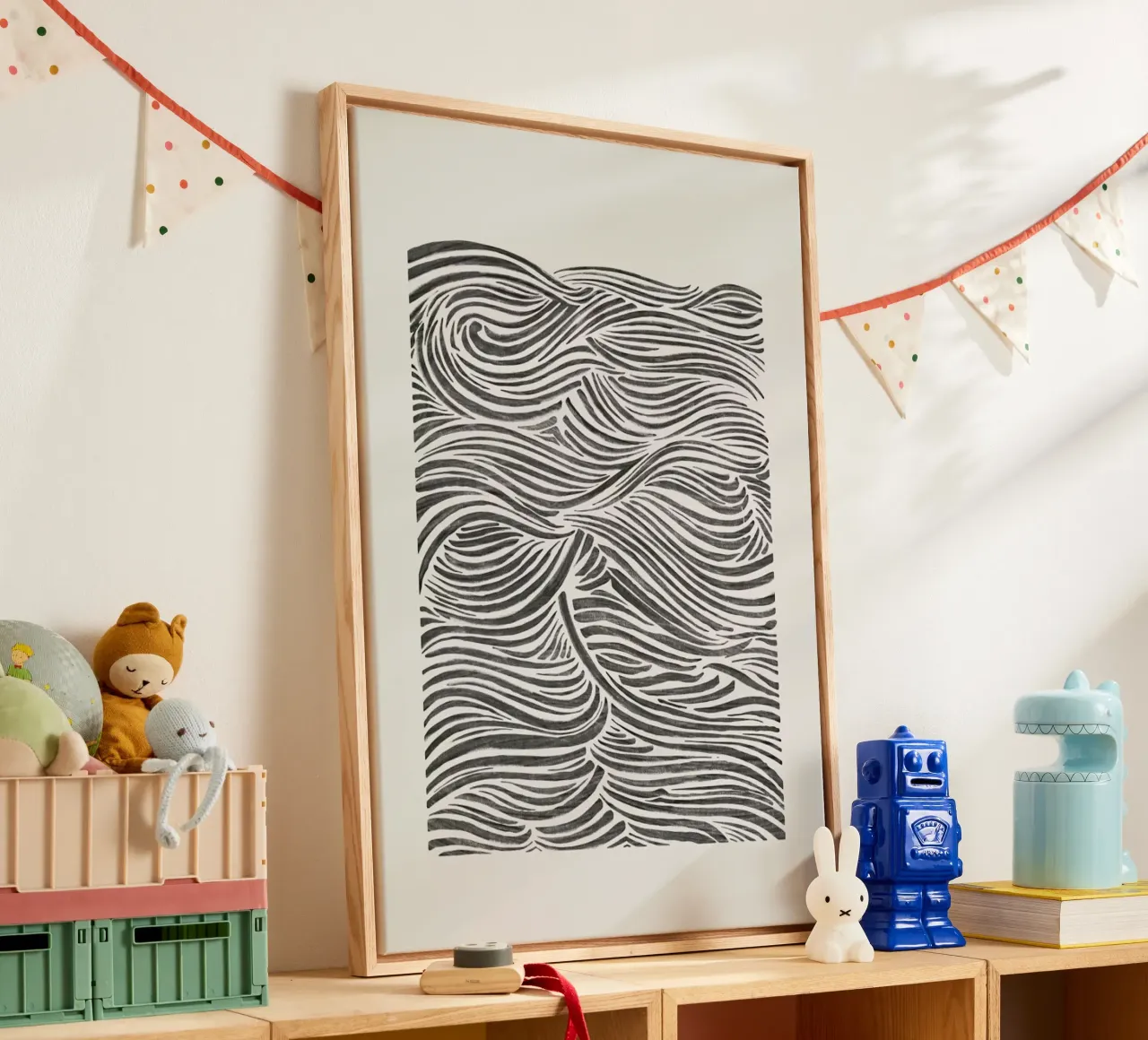 Waves tela con Cornice a cassetta da Pure