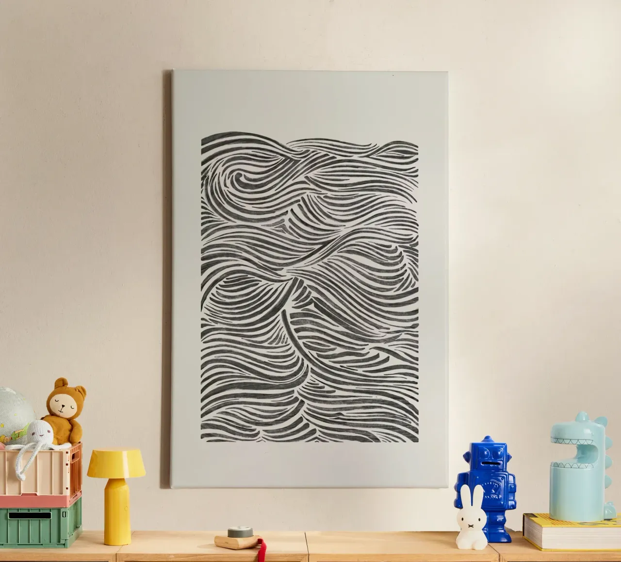 Waves canvas van Pure