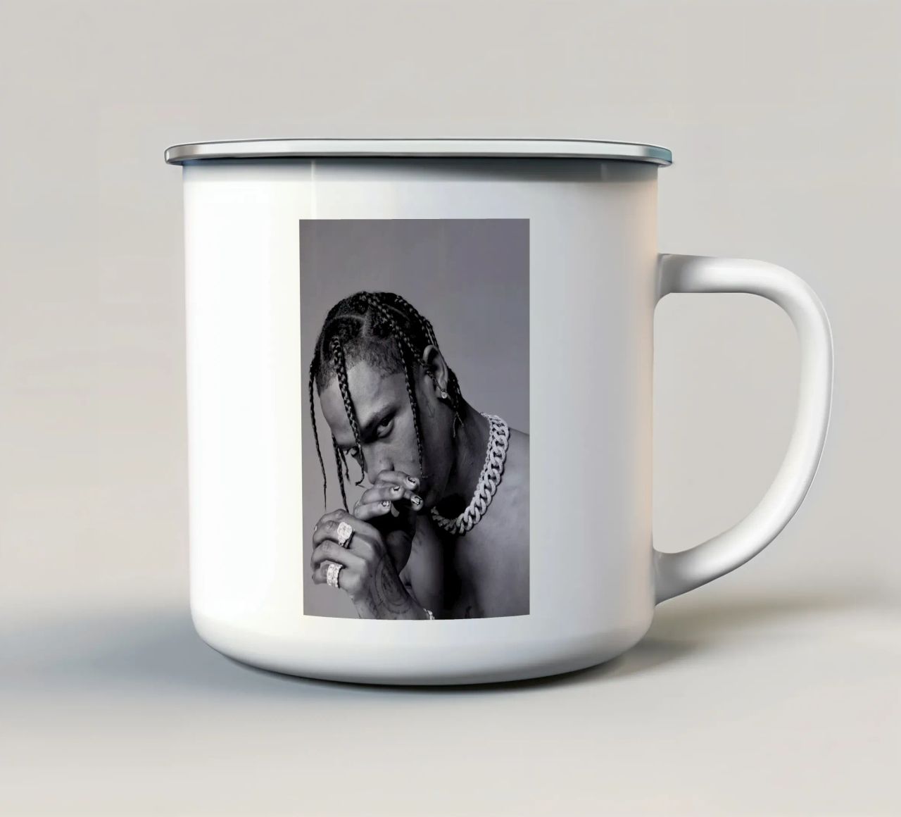 Black And White Travis Scott tazza in smalto da vane t