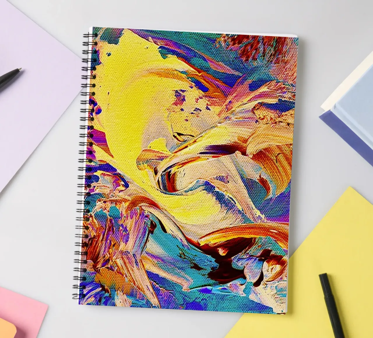 IDEAL GIFT 46 invers spiral notebook by Thierry Vobmann Abstract painting