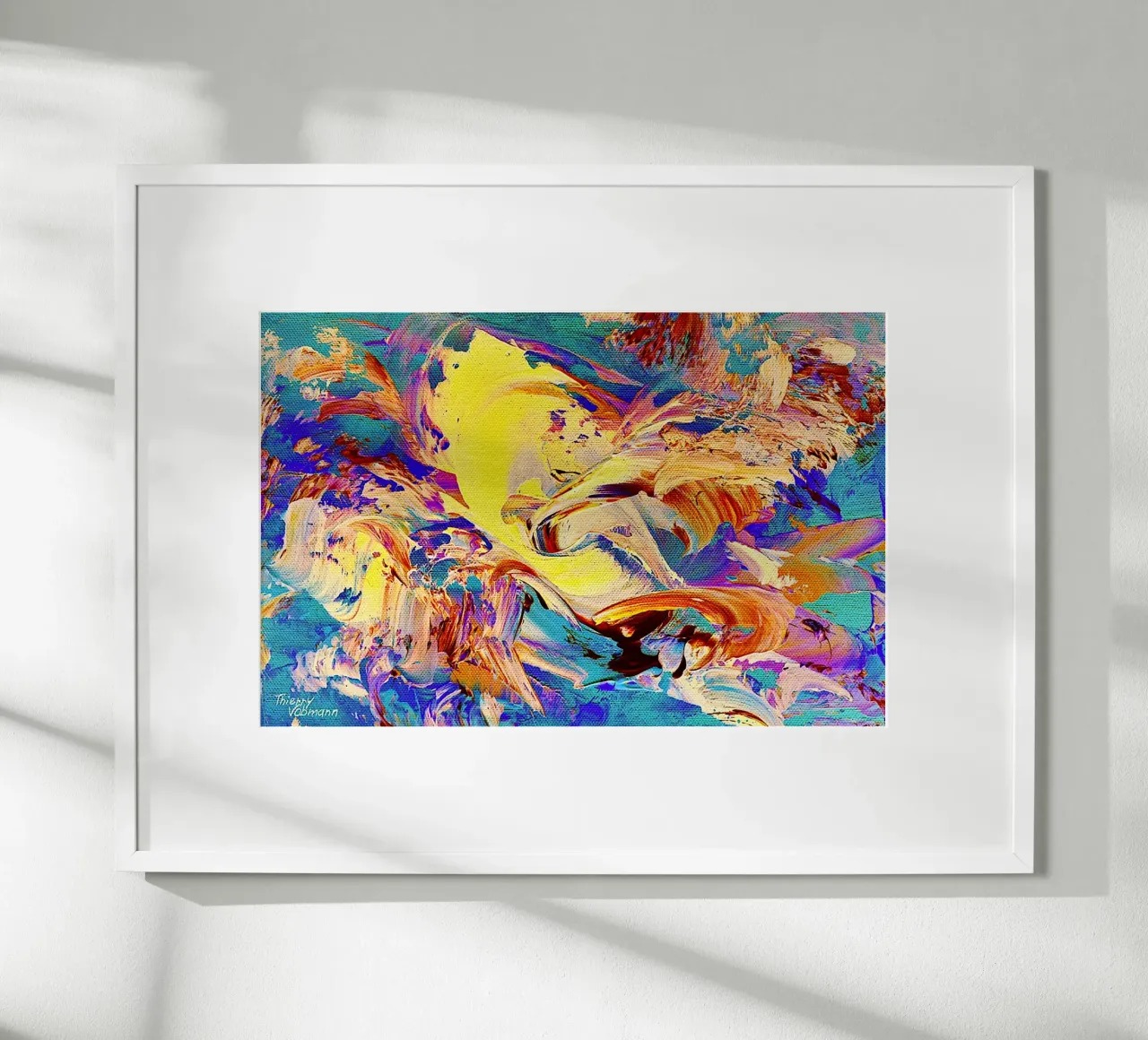 IDEAL GIFT 46 invers poster con telaio in legno da Thierry Vobmann Abstract painting
