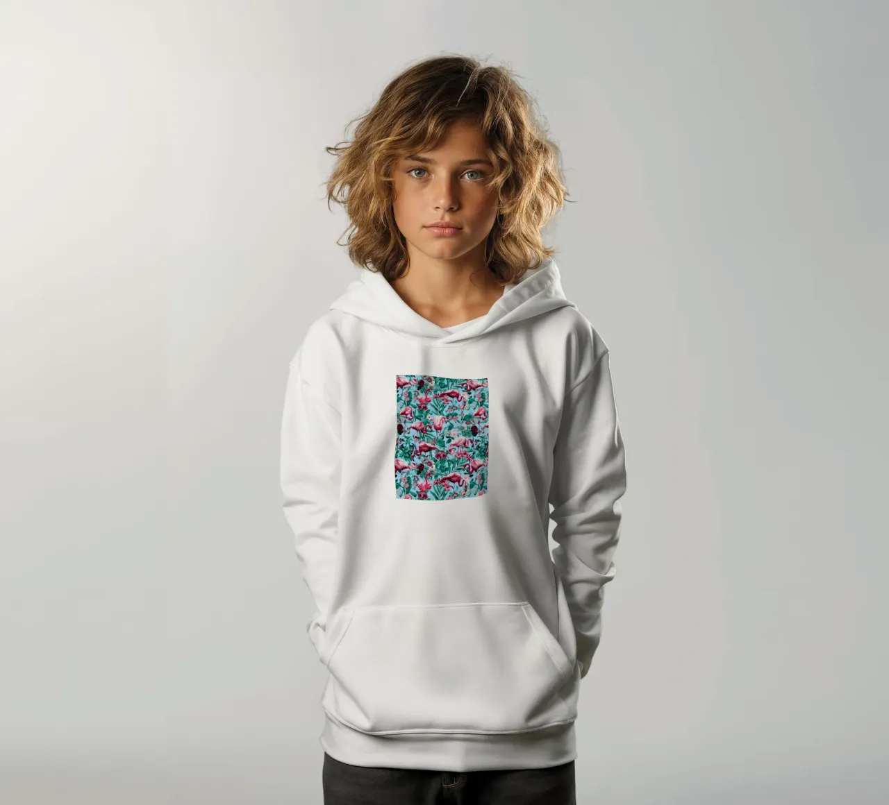 Spring Summer Floral Pattern felpa bambino con cappuccio da burcukorkmazyurek