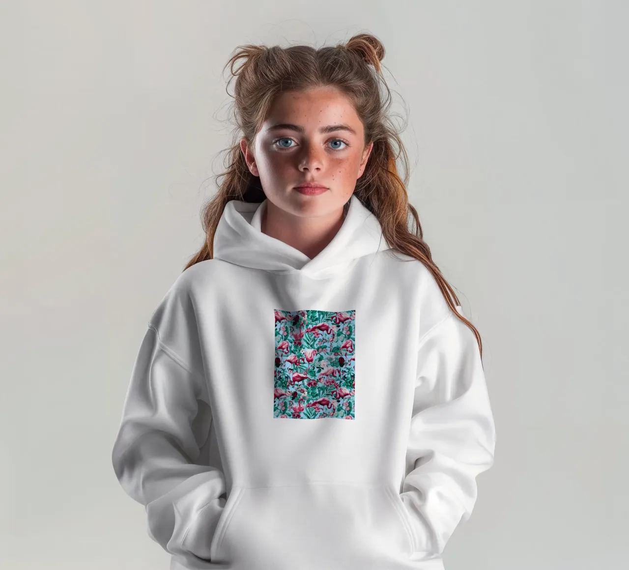 Spring Summer Floral Pattern felpa bambino con cappuccio da burcukorkmazyurek