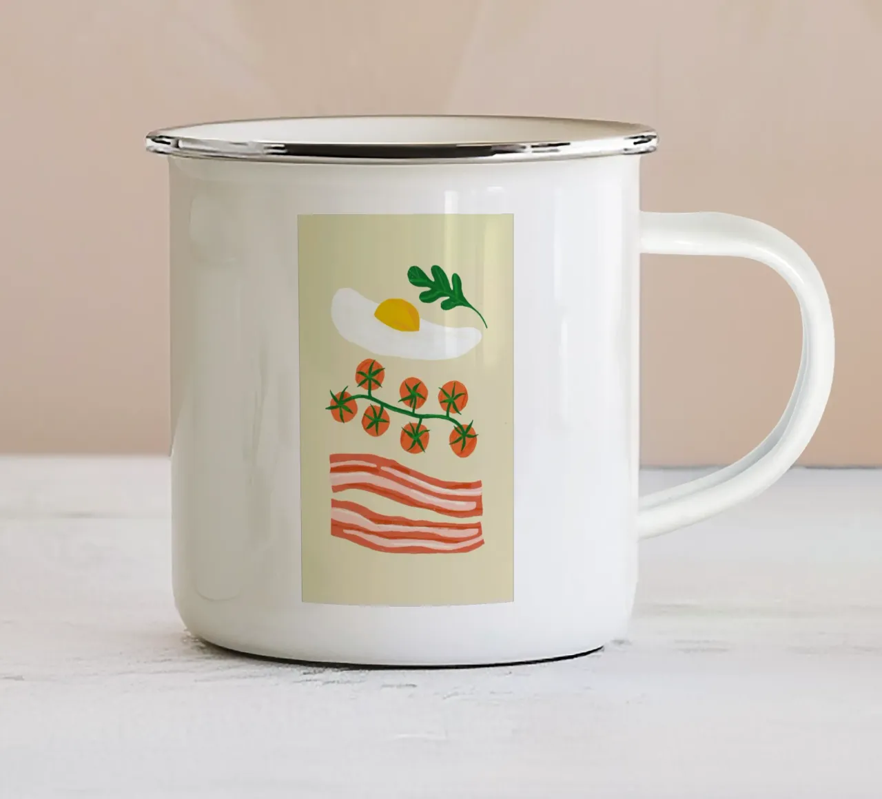 Eggcellent Breakfast tazza in smalto da Studio One