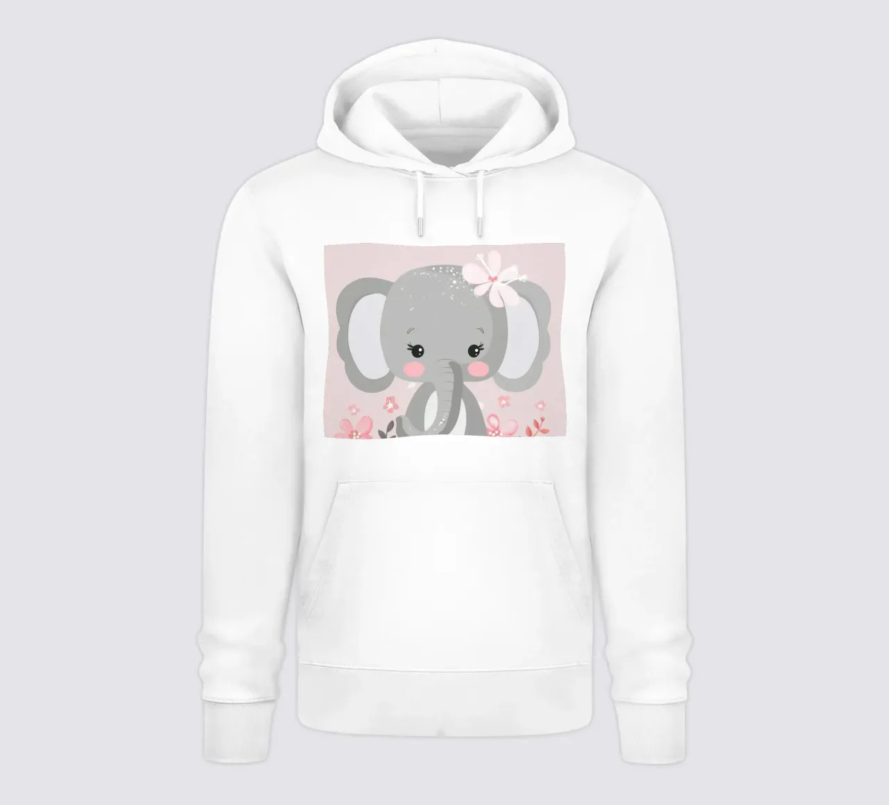 Elefante in fiore felpa con cappuccio da DesignDoodle