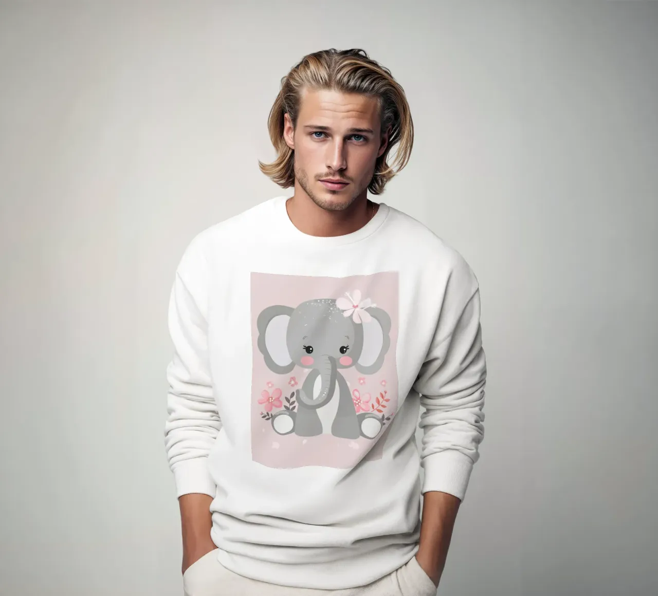 Elefante in fiore felpa da DesignDoodle