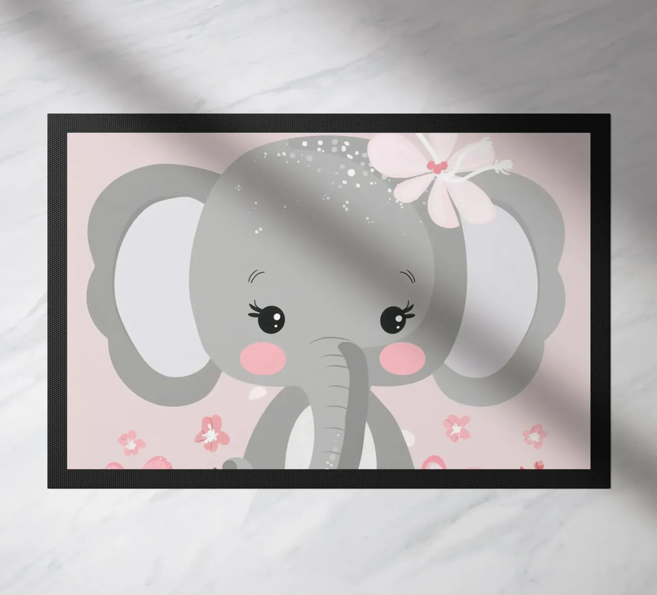 Elefante in fiore zerbino da DesignDoodle