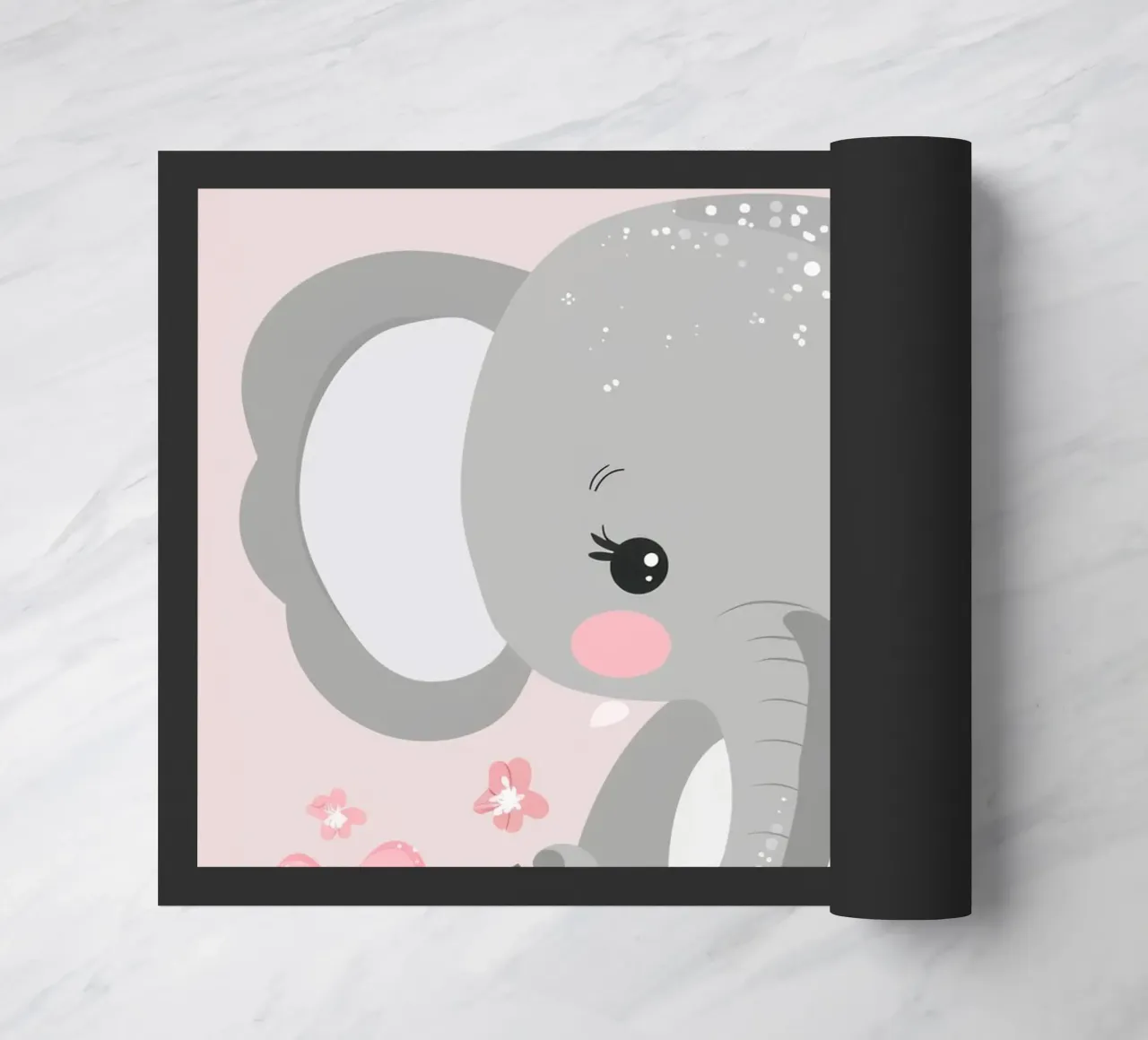 Elefante in fiore zerbino da DesignDoodle