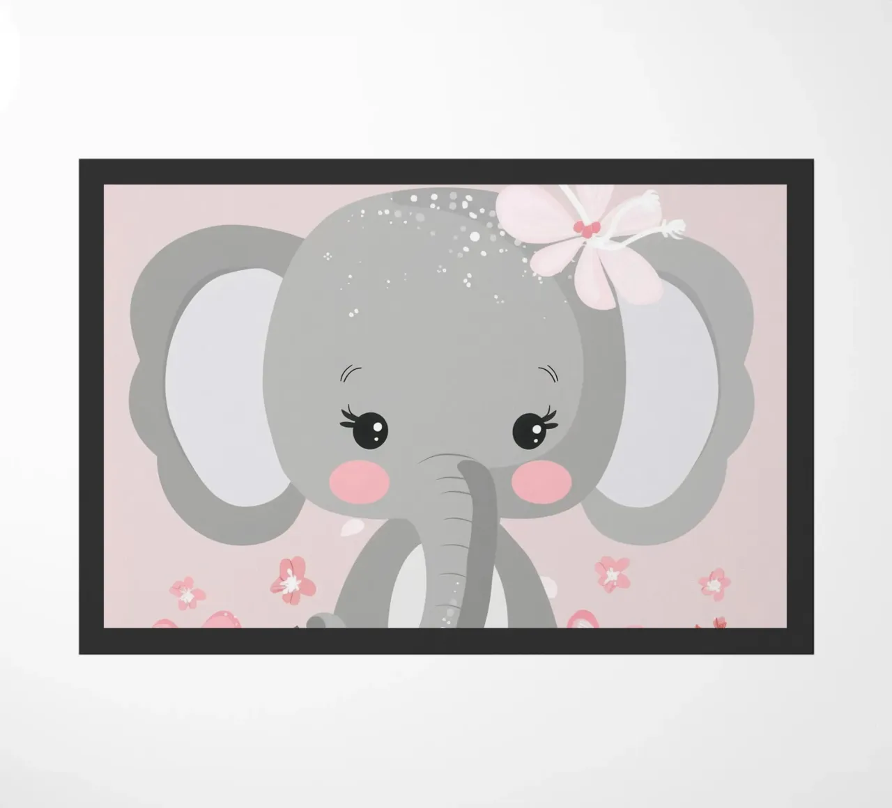 Elefante in fiore zerbino da DesignDoodle
