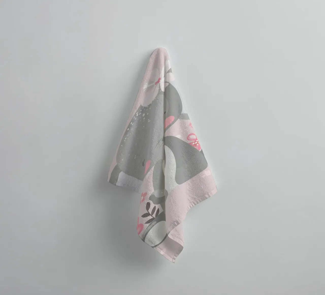 Elefante in fiore asciugamano da bagno da DesignDoodle