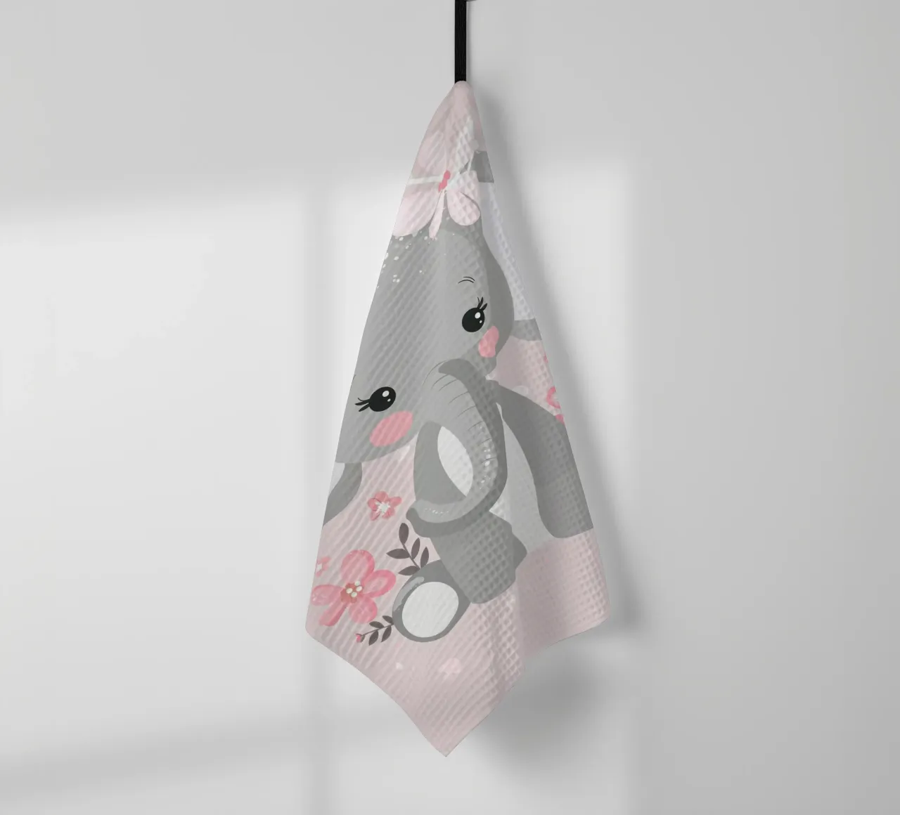 Elefante in fiore canovaccio da cucina da DesignDoodle