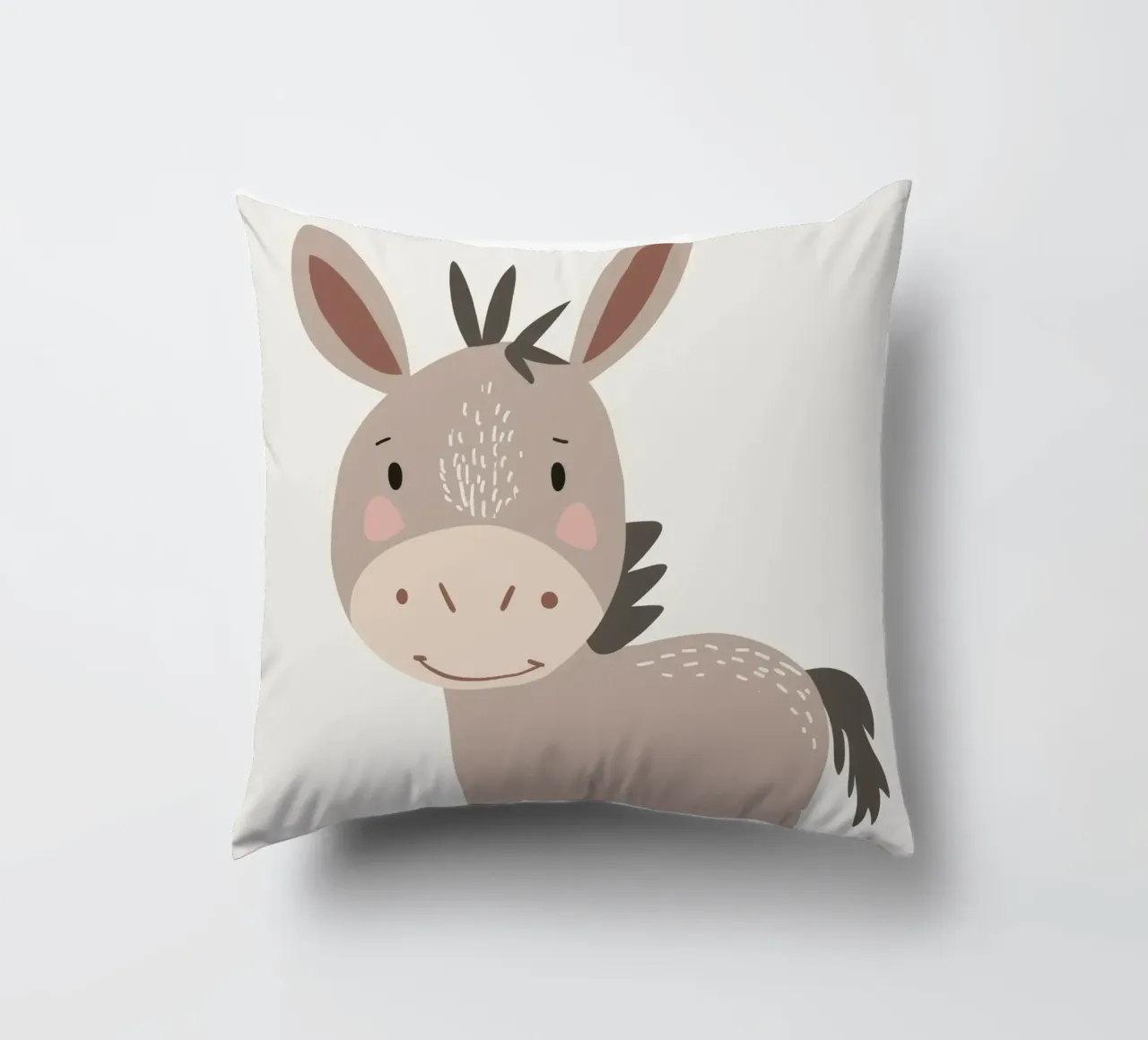 L'asino con il sorriso cuscino da DesignDoodle