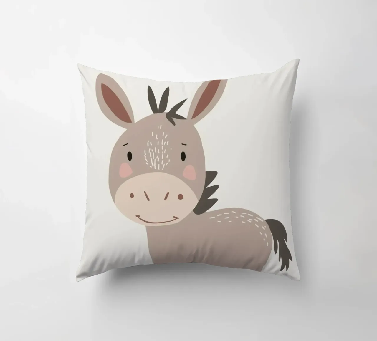 L'asino con il sorriso cuscino da DesignDoodle