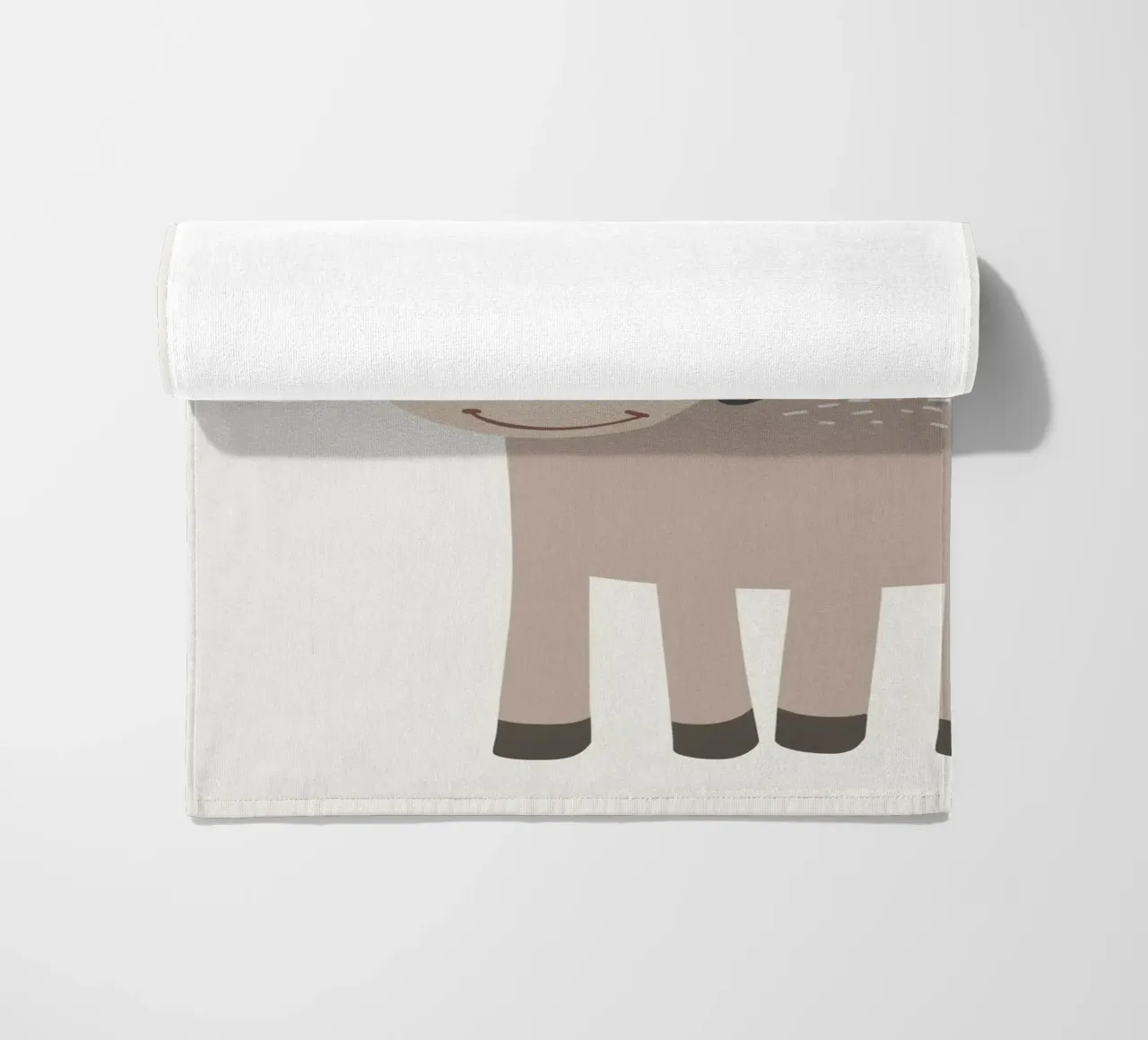 L'asino con il sorriso telo mare da DesignDoodle