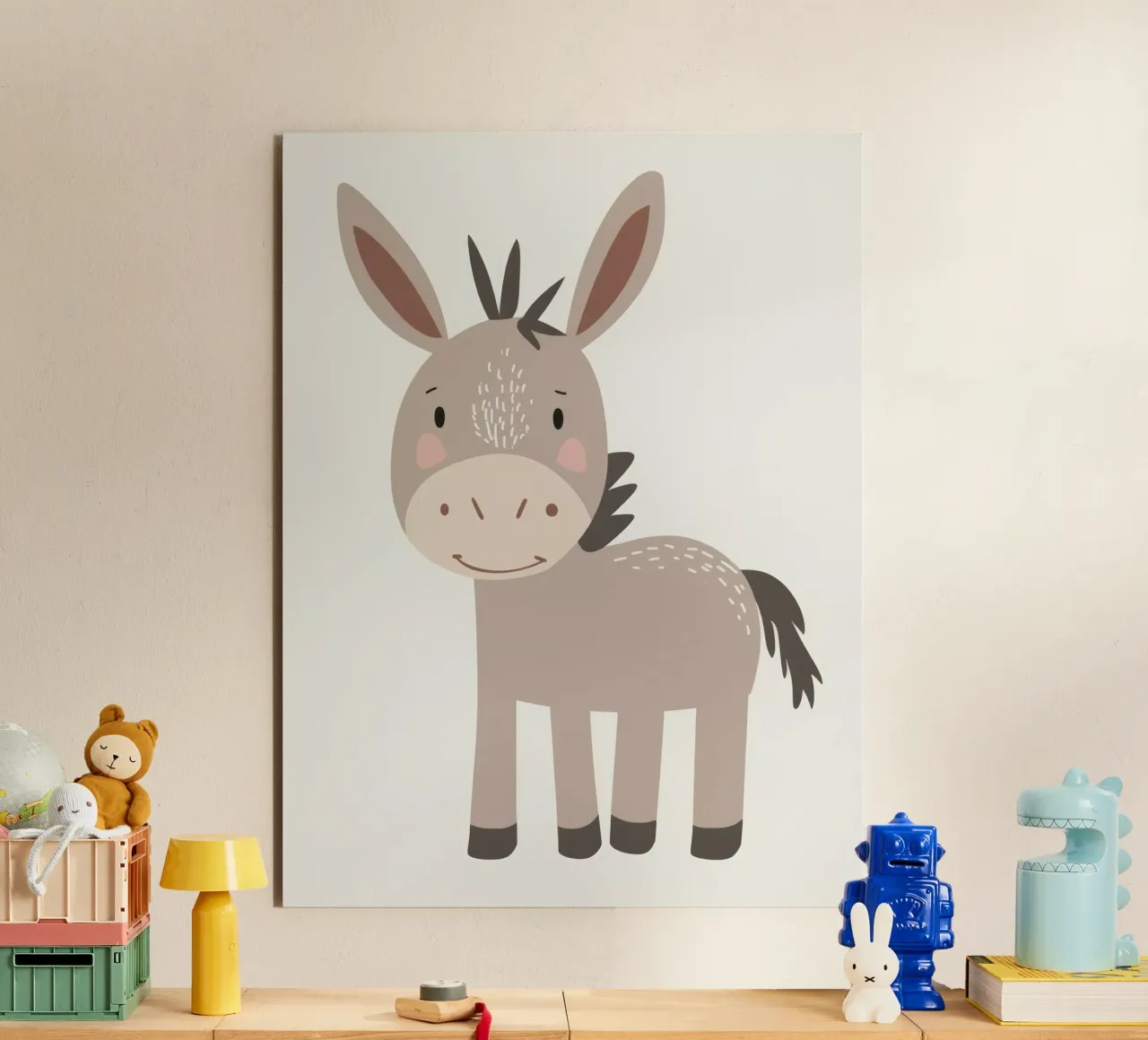 L'asino con il sorriso alluminio dibond da DesignDoodle