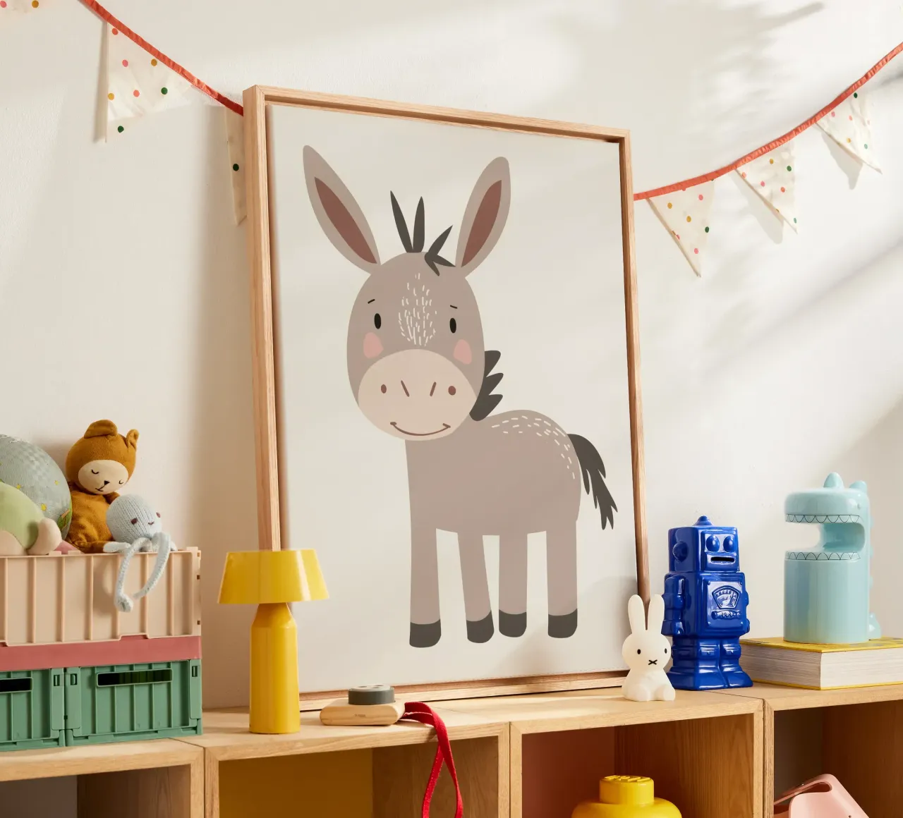 Donkey with a Smile canvas by DesignDoodle