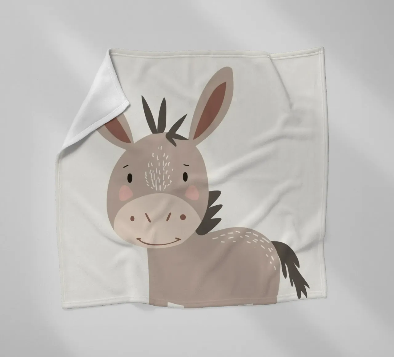 L'asino con il sorriso coperta in pile da DesignDoodle