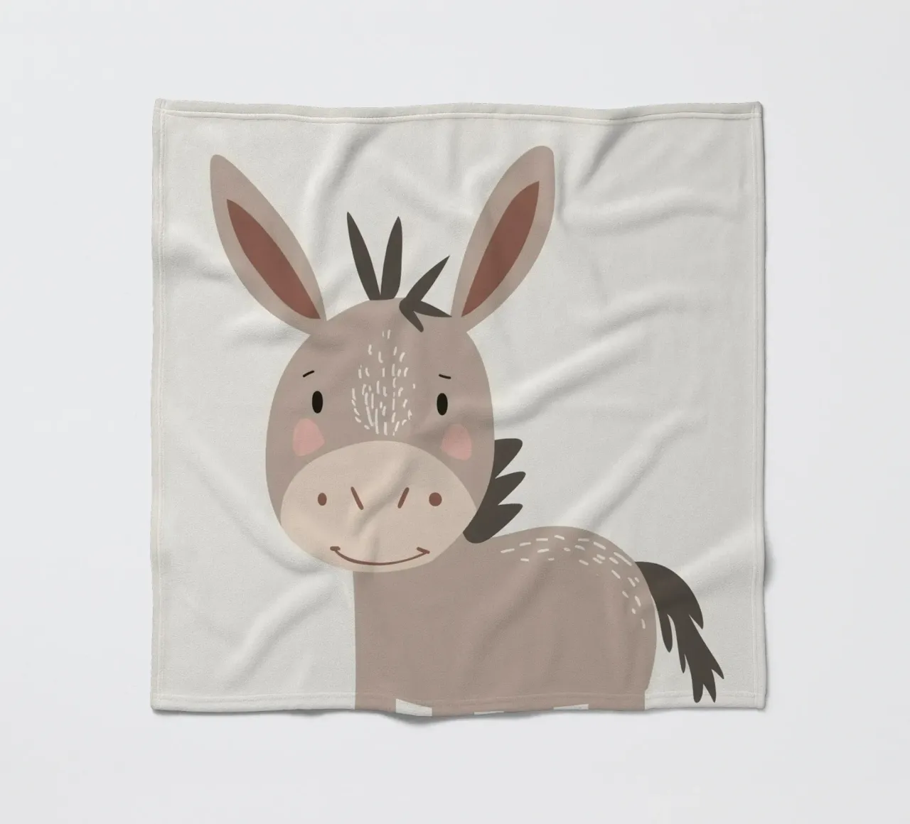 L'asino con il sorriso coperta in pile da DesignDoodle