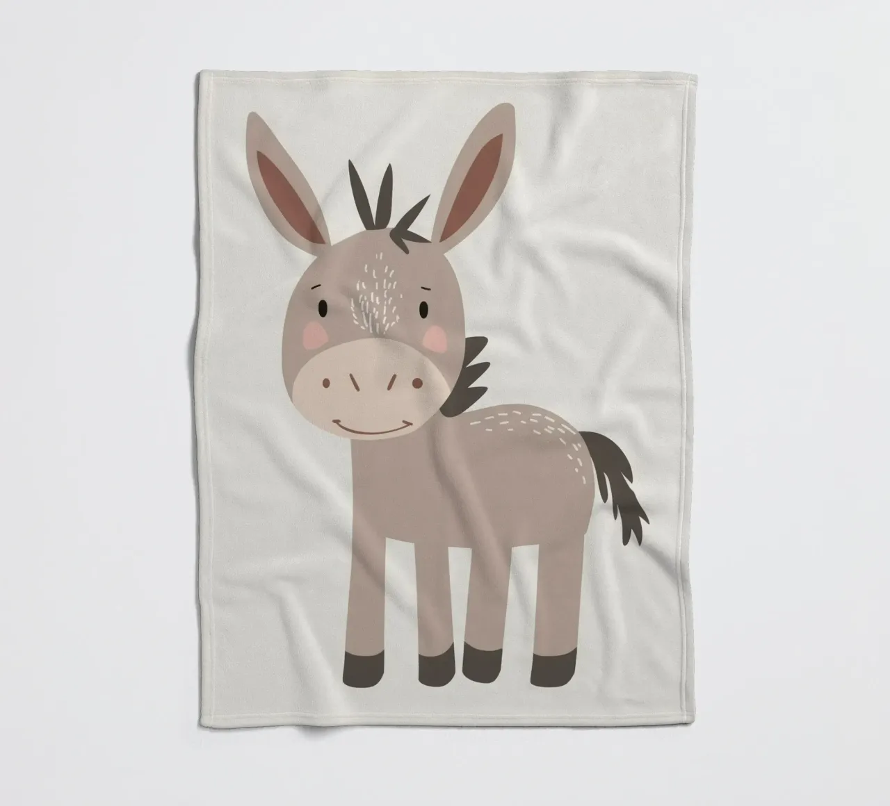 L'asino con il sorriso coperta in pile da DesignDoodle