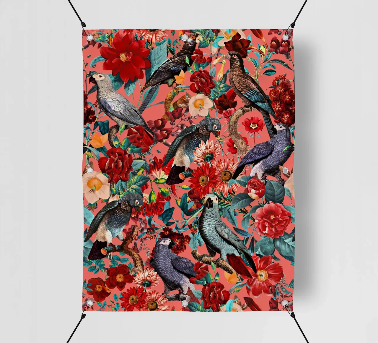 Floral And Birds XIX telo in pvc da burcukorkmazyurek