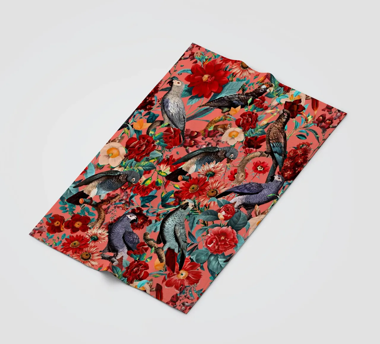 Floral And Birds XIX coperta in pile da burcukorkmazyurek