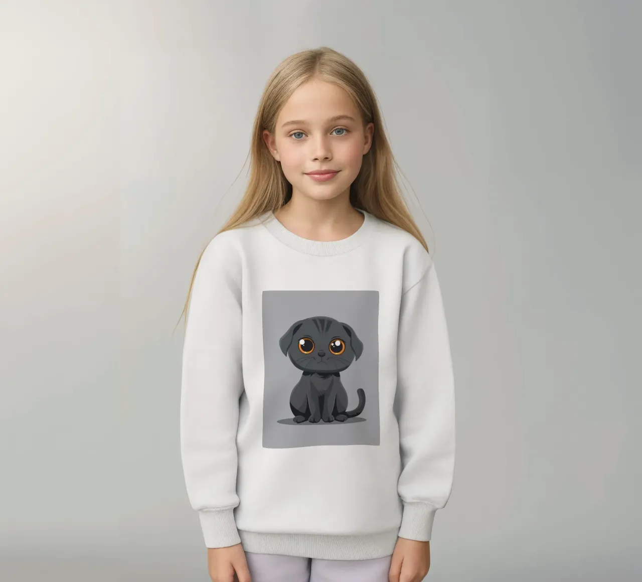 Scottish Fold Serenity felpa bambino da DesignDoodle
