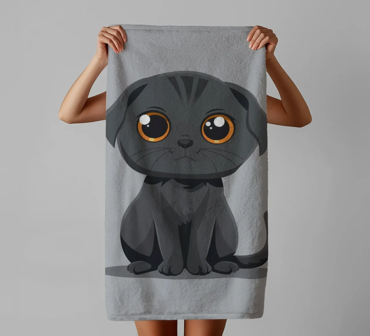 Scottish Fold Serenity asciugamano da bagno da DesignDoodle