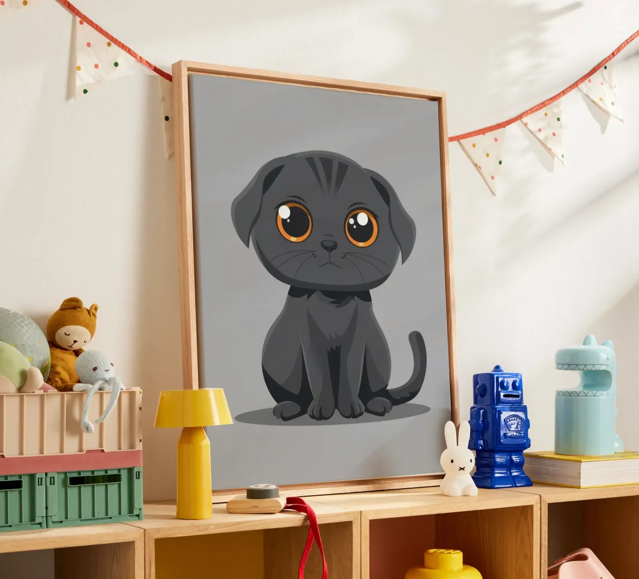 Scottish Fold Serenity canvas by DesignDoodle