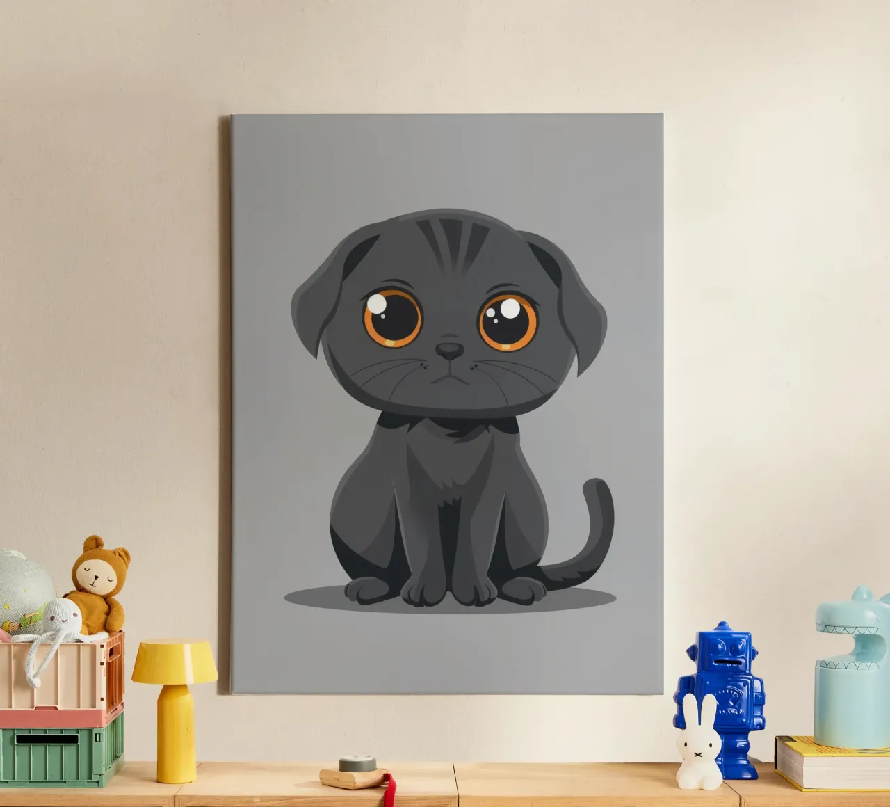 Scottish Fold Serenity canvas by DesignDoodle
