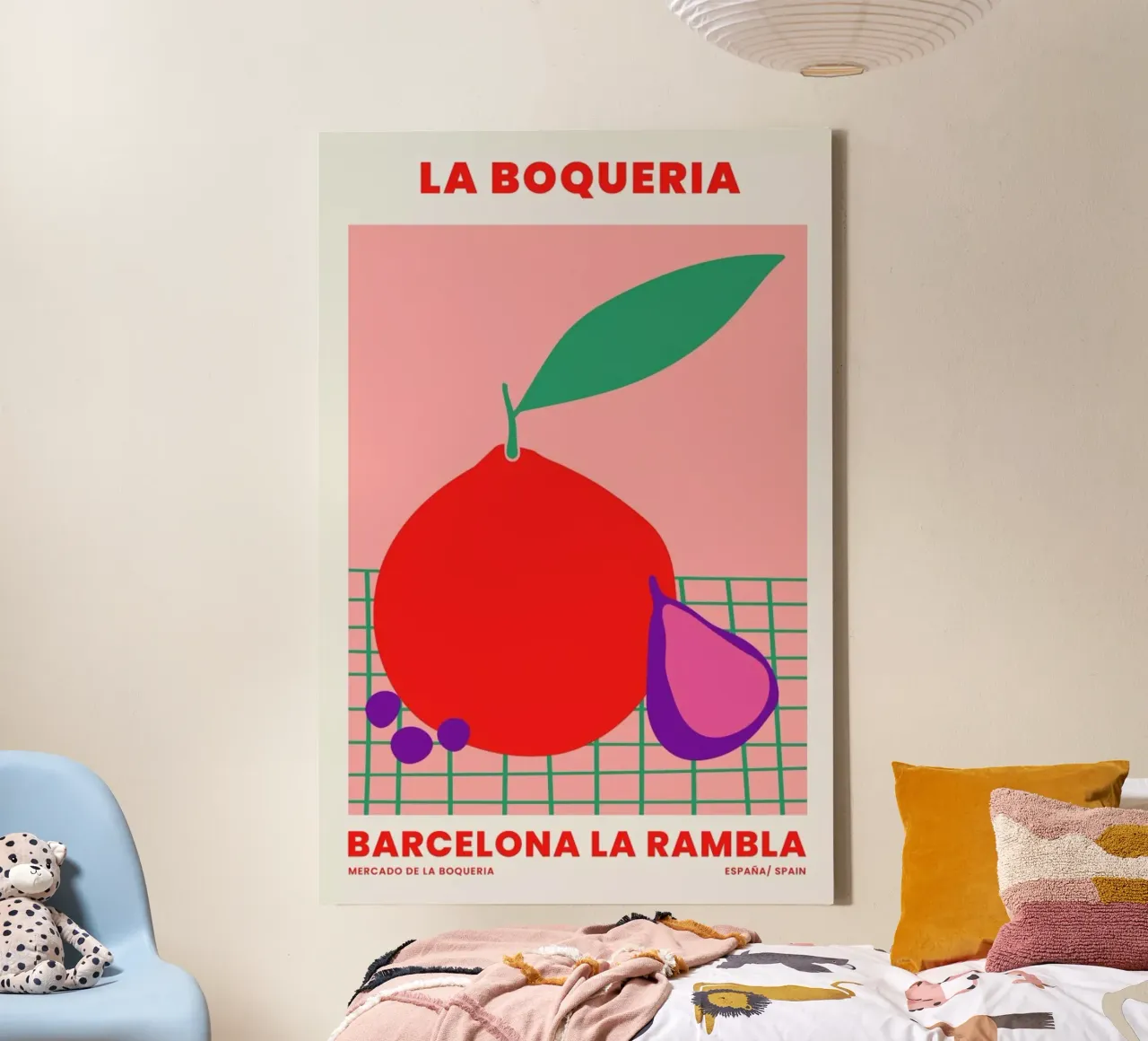 La Boqueria tela con Cornice a cassetta da Pure