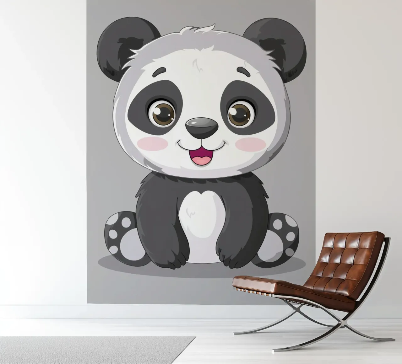 Panda Cuddle fotobehang van DesignDoodle