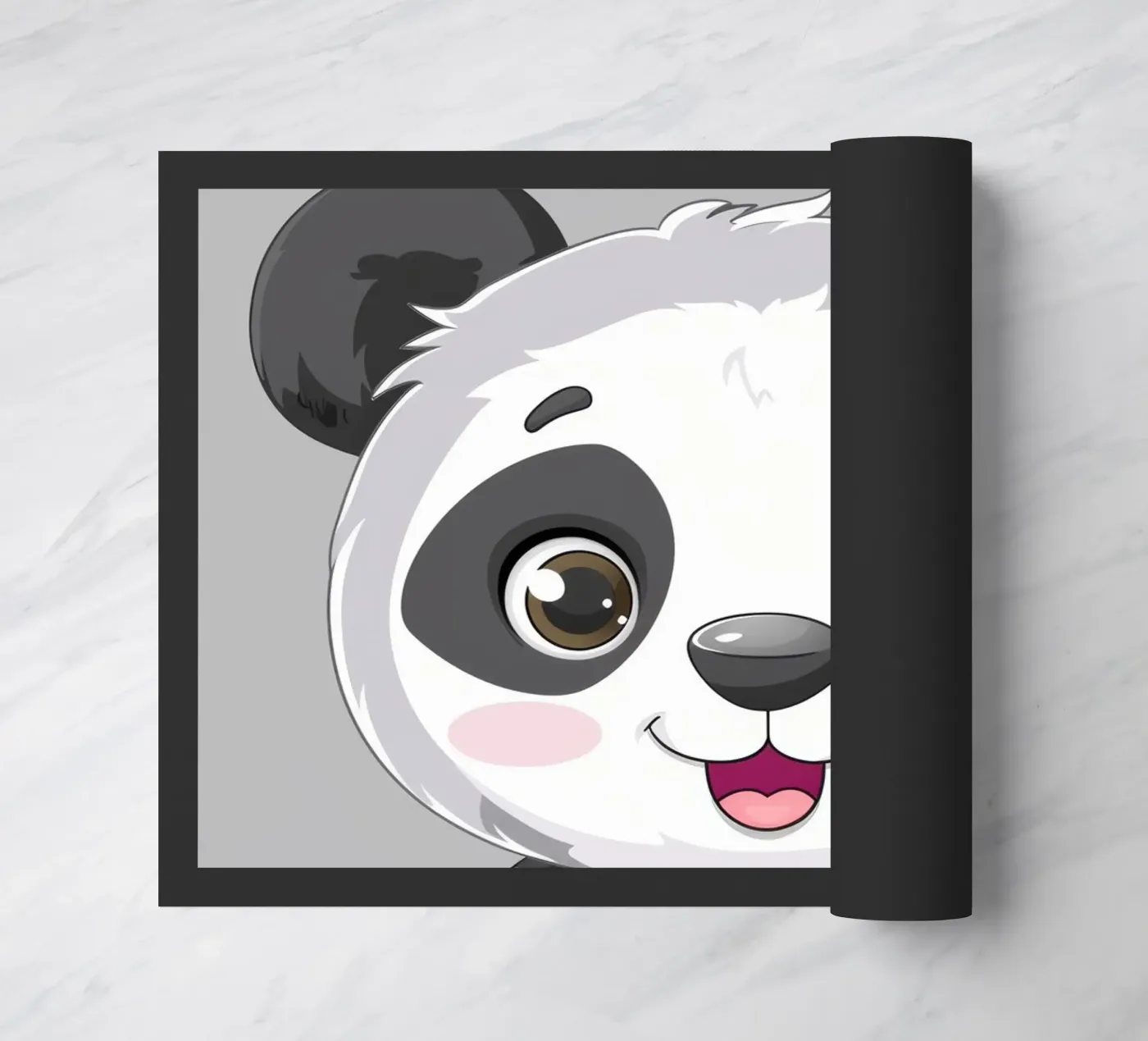 Panda Cuddle doormat by DesignDoodle