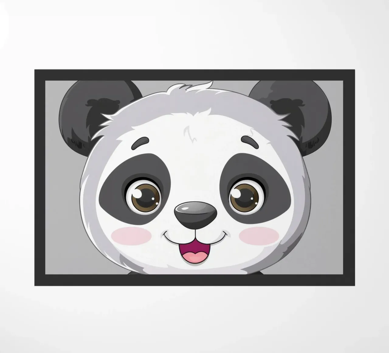 Panda Cuddle doormat by DesignDoodle