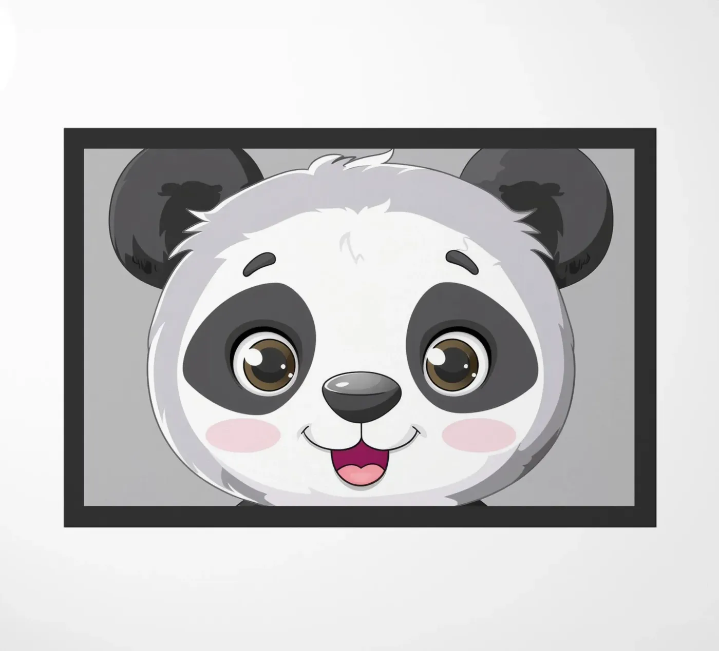 Panda Cuddle doormat by DesignDoodle