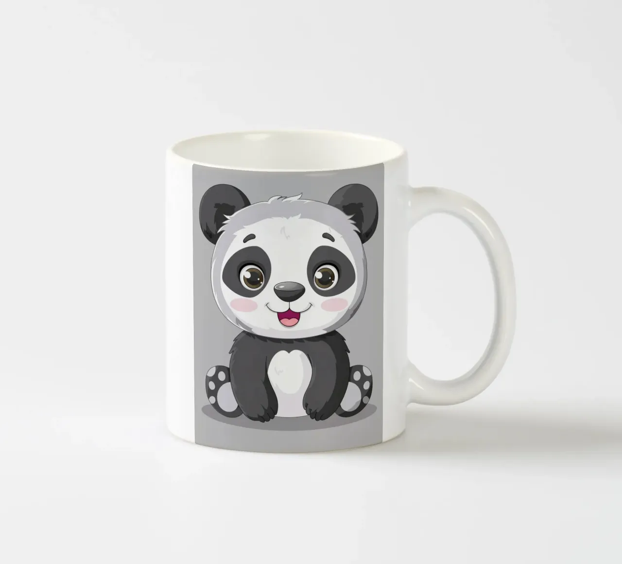 Panda Cuddle ceramic mug by DesignDoodle