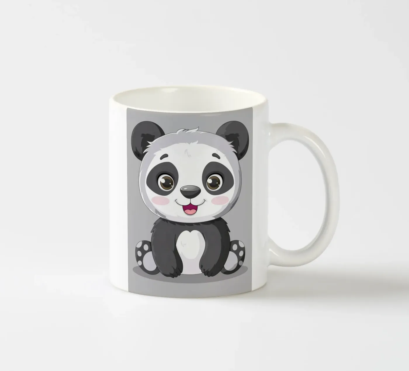 Panda Cuddle ceramic mug by DesignDoodle