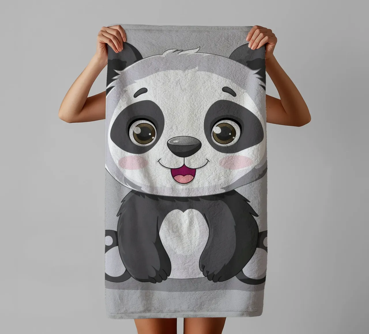 Panda Cuddle towel by DesignDoodle