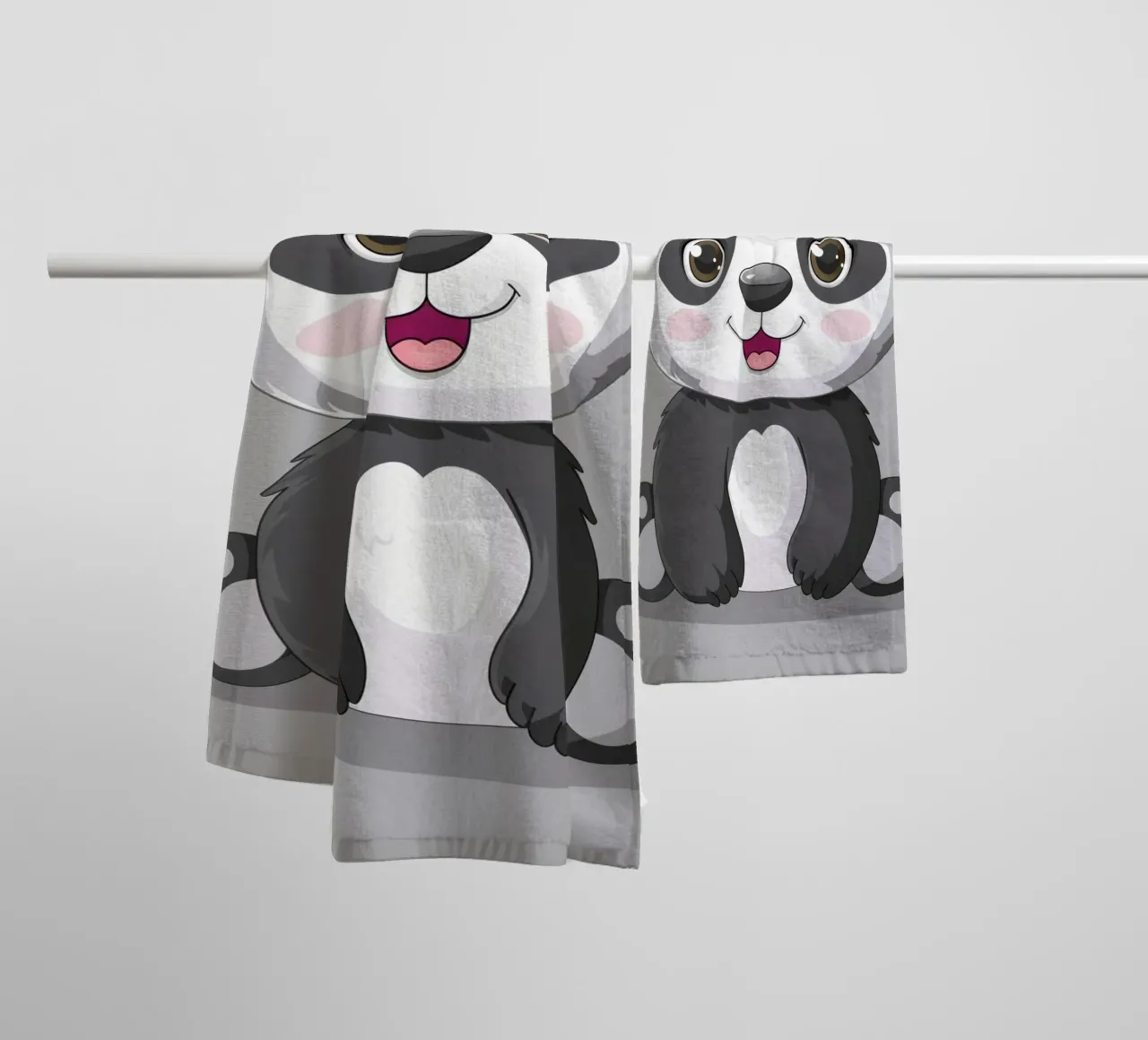 Panda Cuddle towel by DesignDoodle