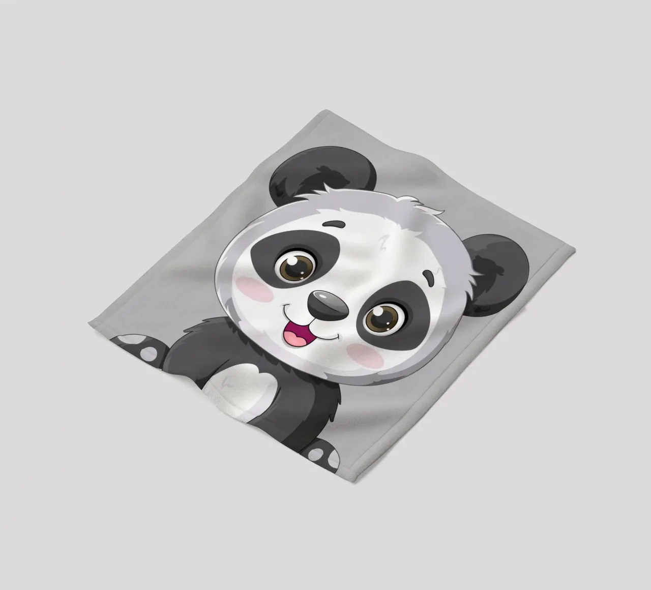 Panda Cuddle fleece blanket by DesignDoodle