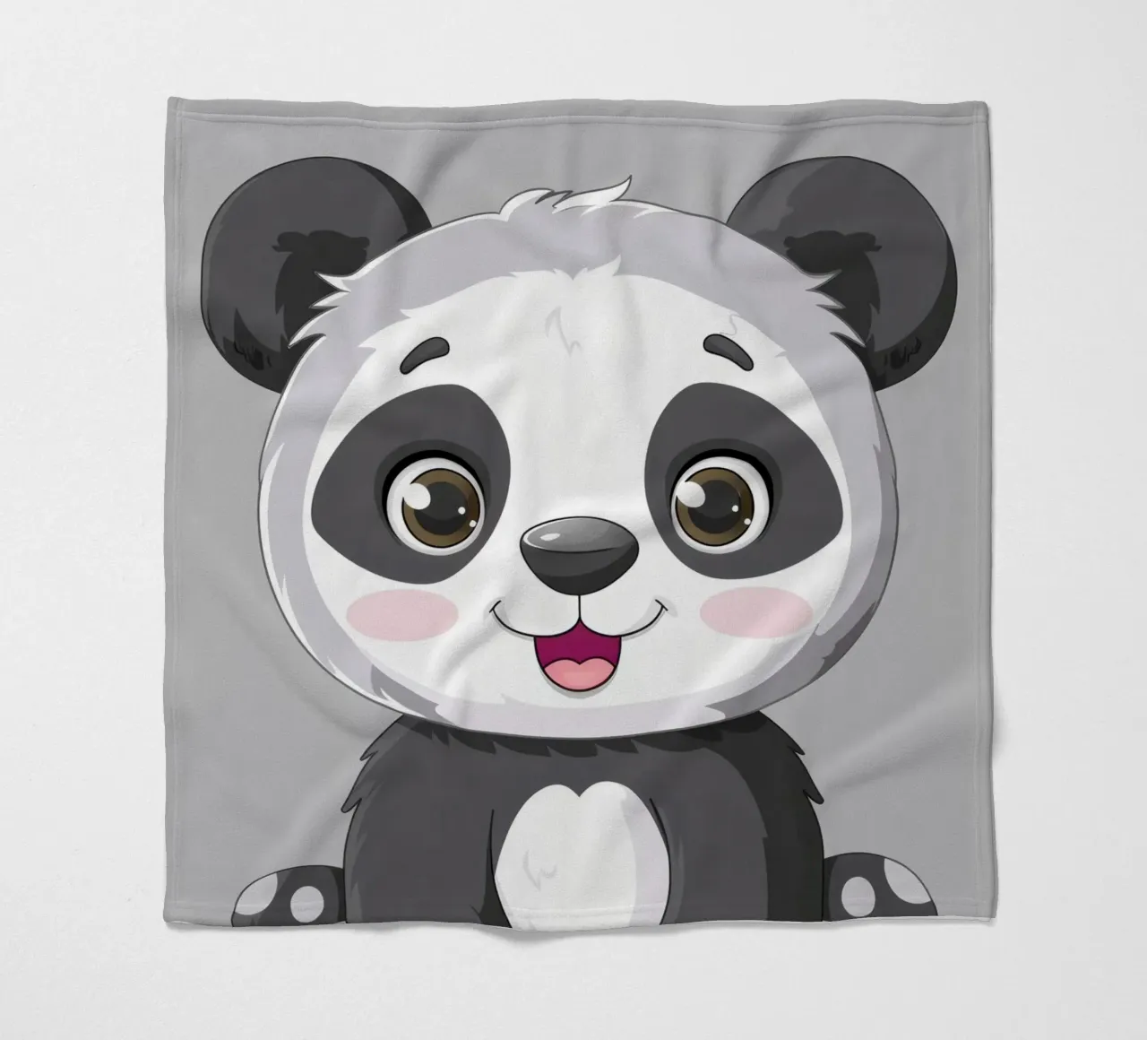 Panda Cuddle fleece blanket by DesignDoodle