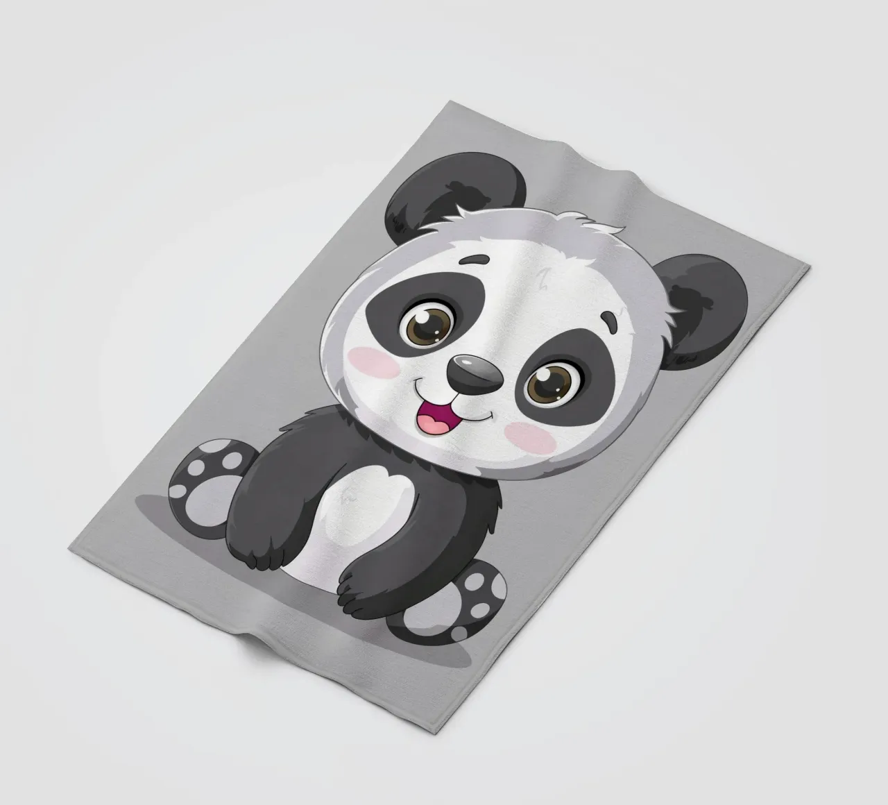 Panda Cuddle fleece blanket by DesignDoodle